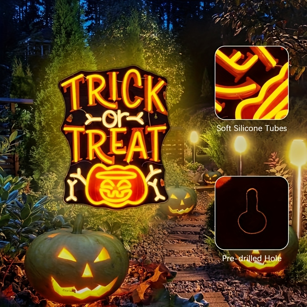 Trick or Treat Halloween Neon  – Home Decor Lighting Tricks recenzja i cena
