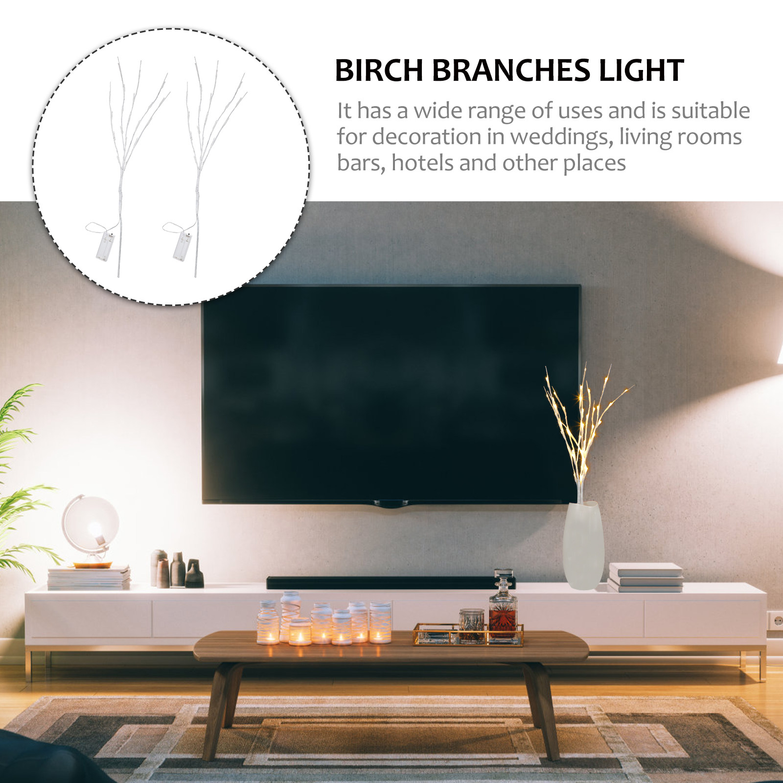 2Pcs Tree Branch Lights LED De – Home Decor Lighting Tree recenzja i cena