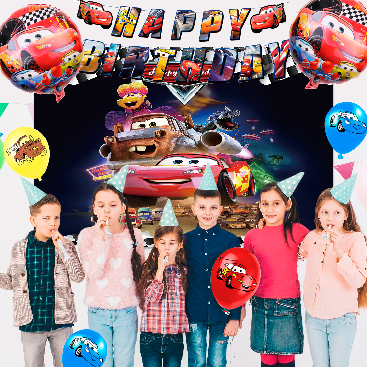 116 Pcs Cars Birthday Decorati – Lighting Mcqueen Birthday Decor recenzja i cena