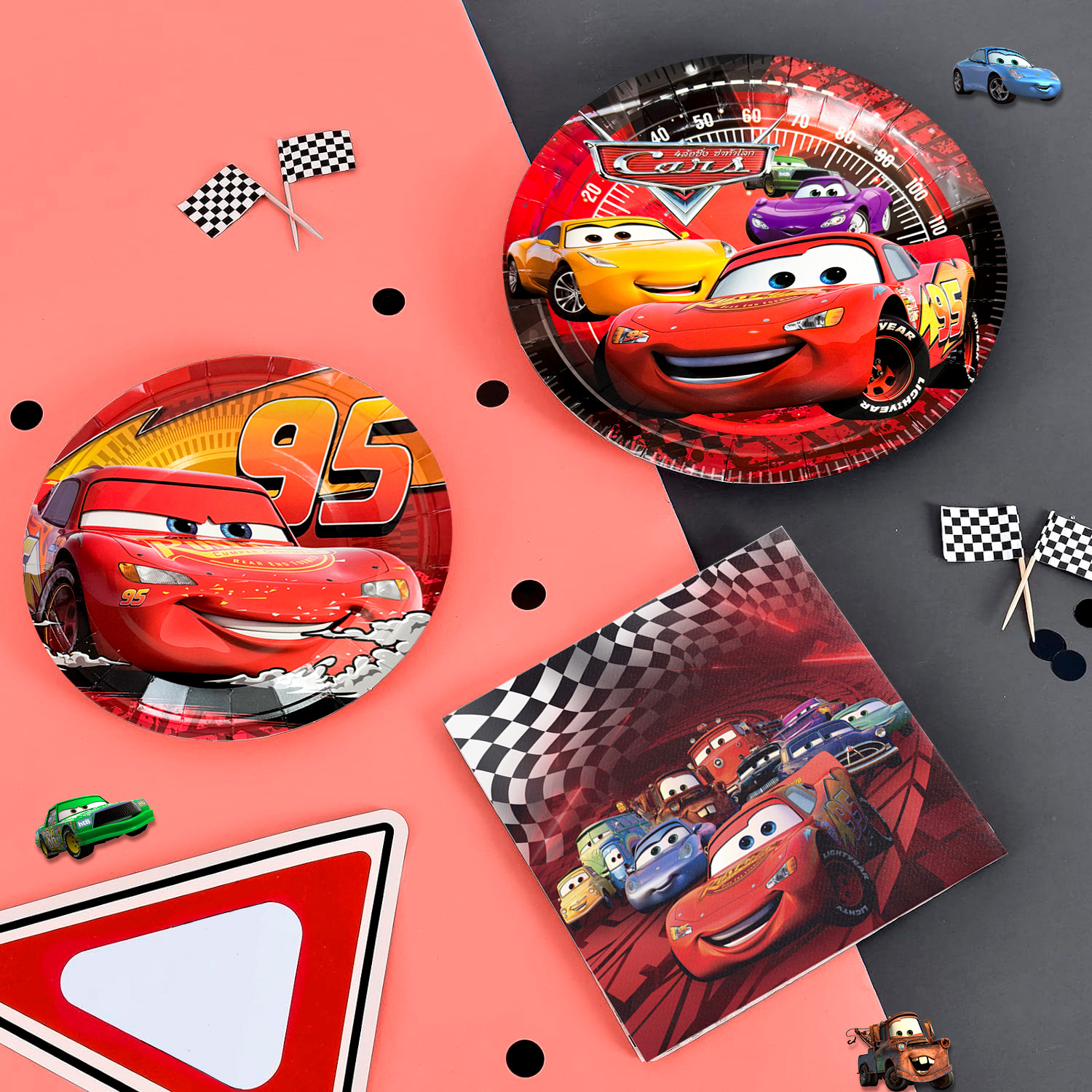 116 Pcs Cars Birthday Decorati – Lighting Mcqueen Birthday Decor recenzja i cena