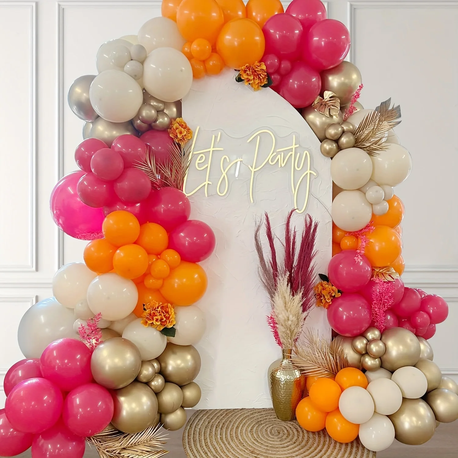 129pcs Bohemian Balloon Arch D – Orange Lighting Decor recenzja i cena