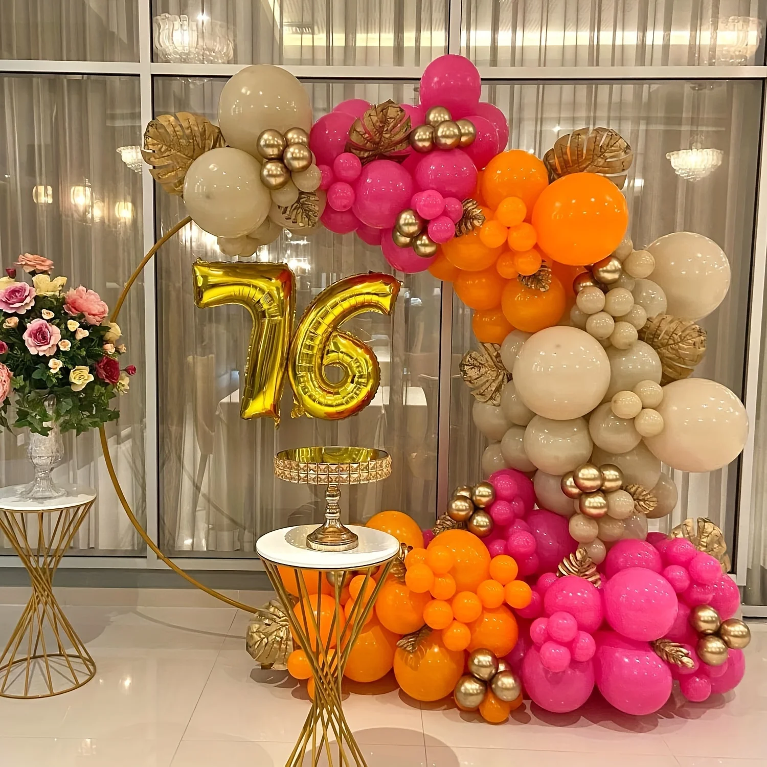 129pcs Bohemian Balloon Arch D – Orange Lighting Decor recenzja i cena