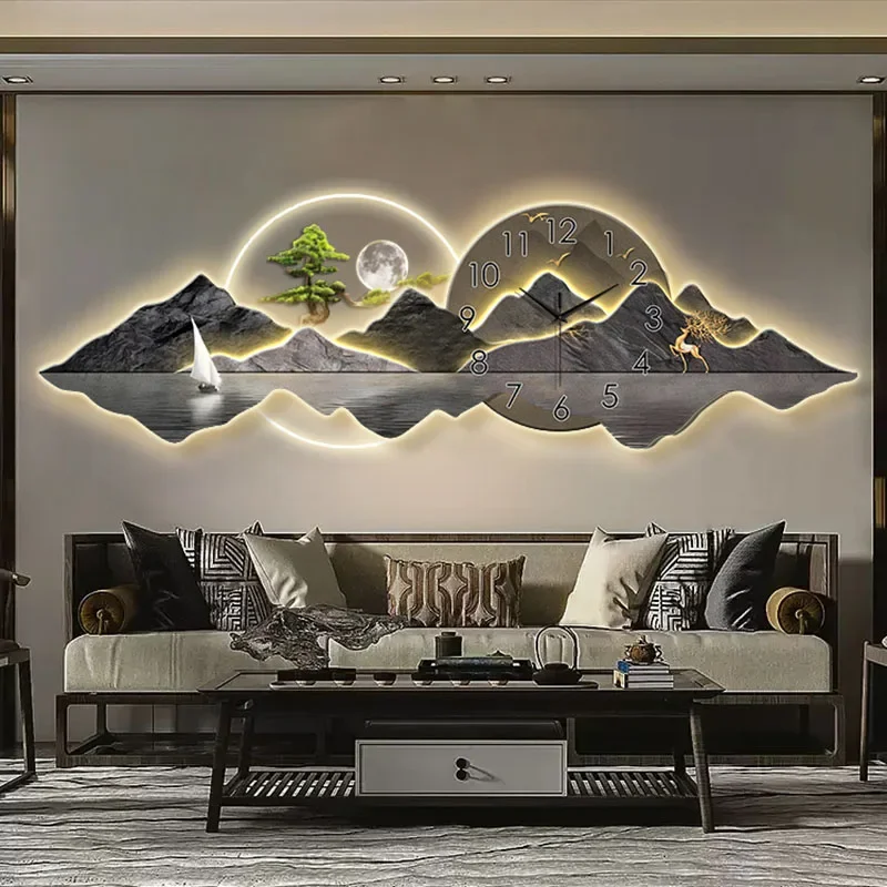 Modern Chinese Painting with C – Lighting Home Decor Wall Clocks recenzja i cena