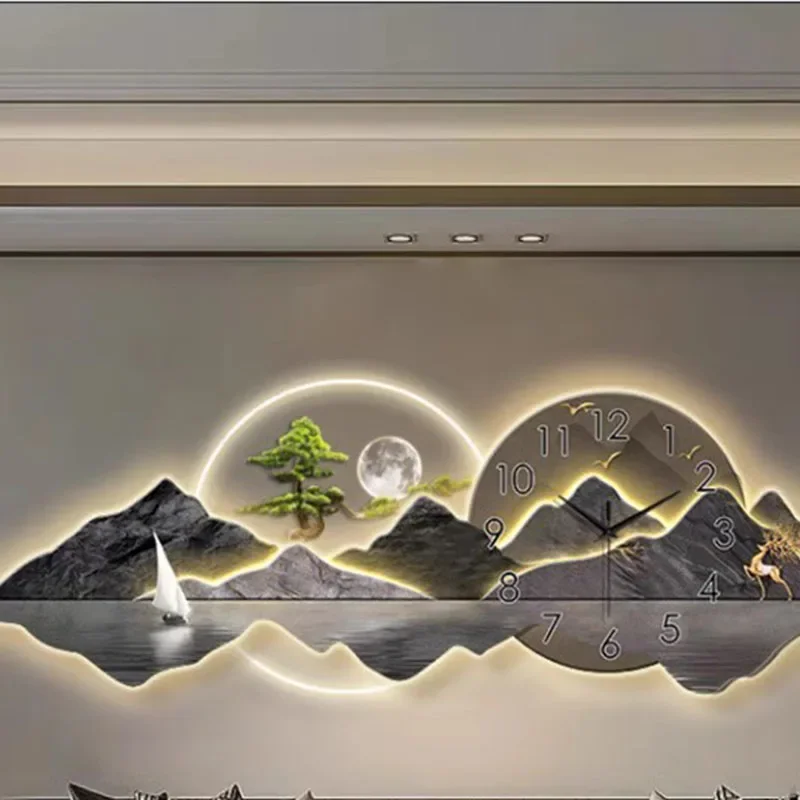 Modern Chinese Painting with C – Lighting Home Decor Wall Clocks recenzja i cena