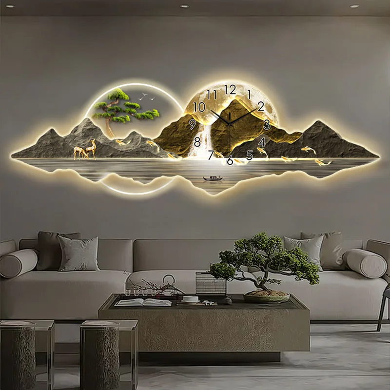 Modern Chinese Painting with C – Lighting Home Decor Wall Clocks recenzja i cena