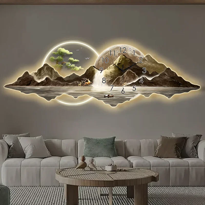 Modern Chinese Painting with C – Lighting Home Decor Wall Clocks recenzja i cena
