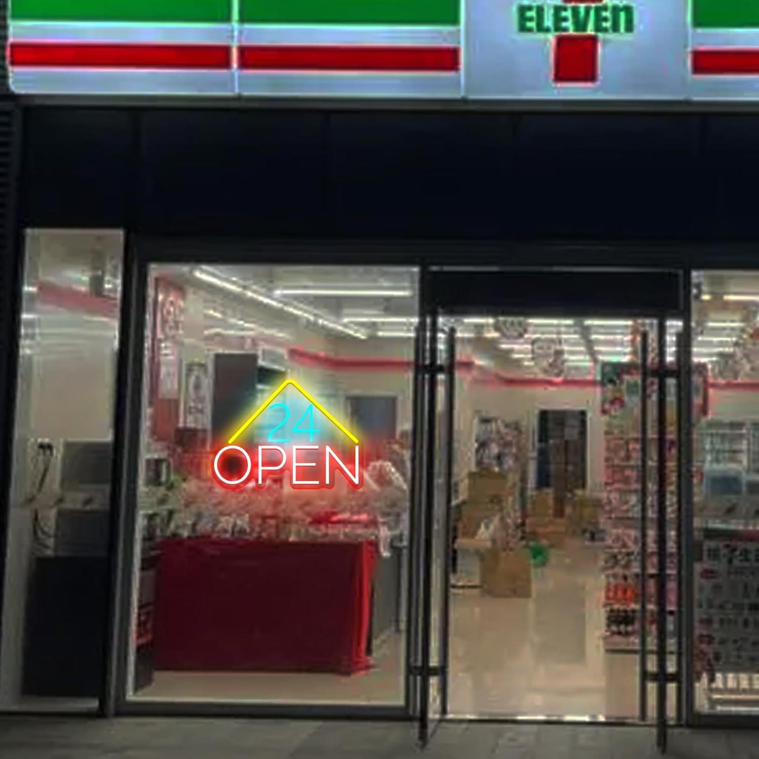 24 Hours Open Neon Sign USB Po – Decor Lighting Opening Hours recenzja i cena