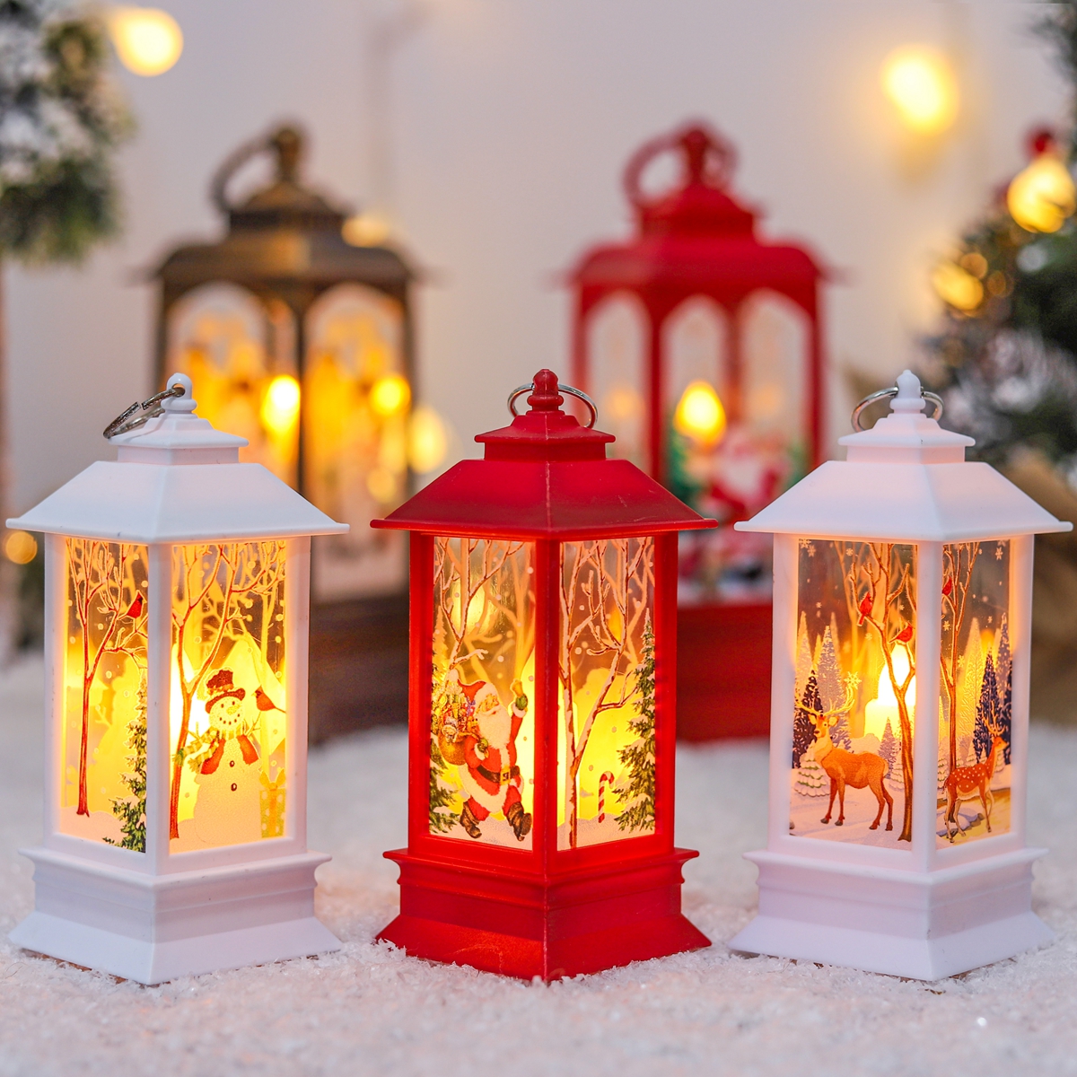 Christmas Lantern Light Merry  – Home Decor Lighting Tree recenzja i cena
