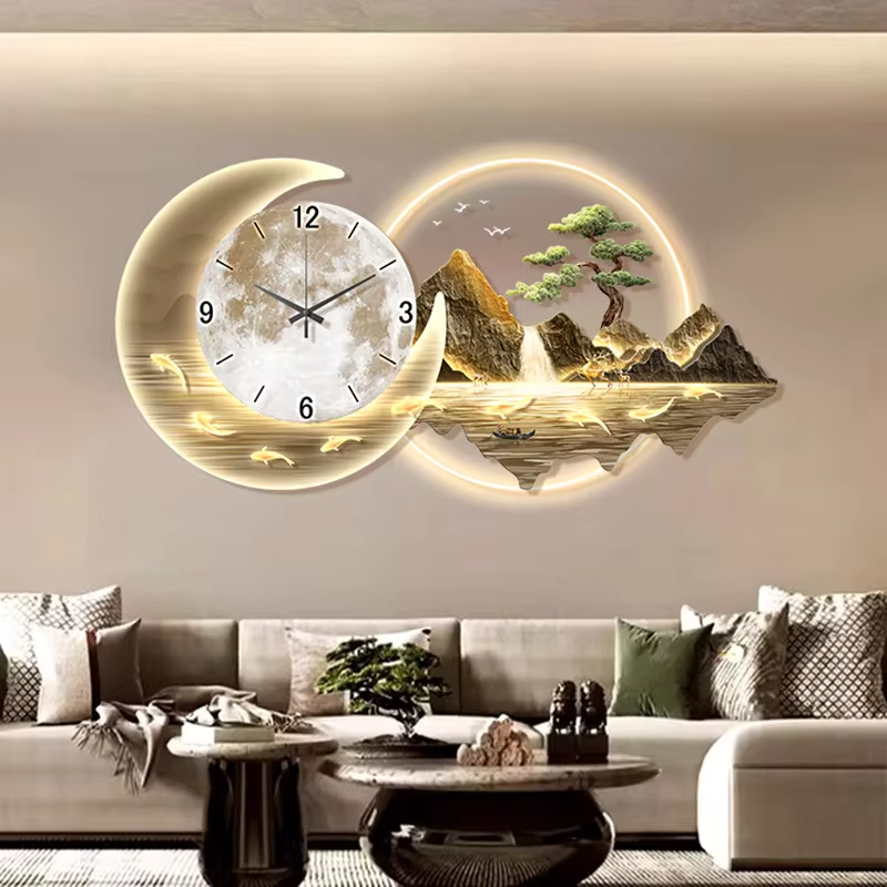 Fashion Luxury Clock Wall Chin – Lighting Home Decor Wall Clocks recenzja i cena