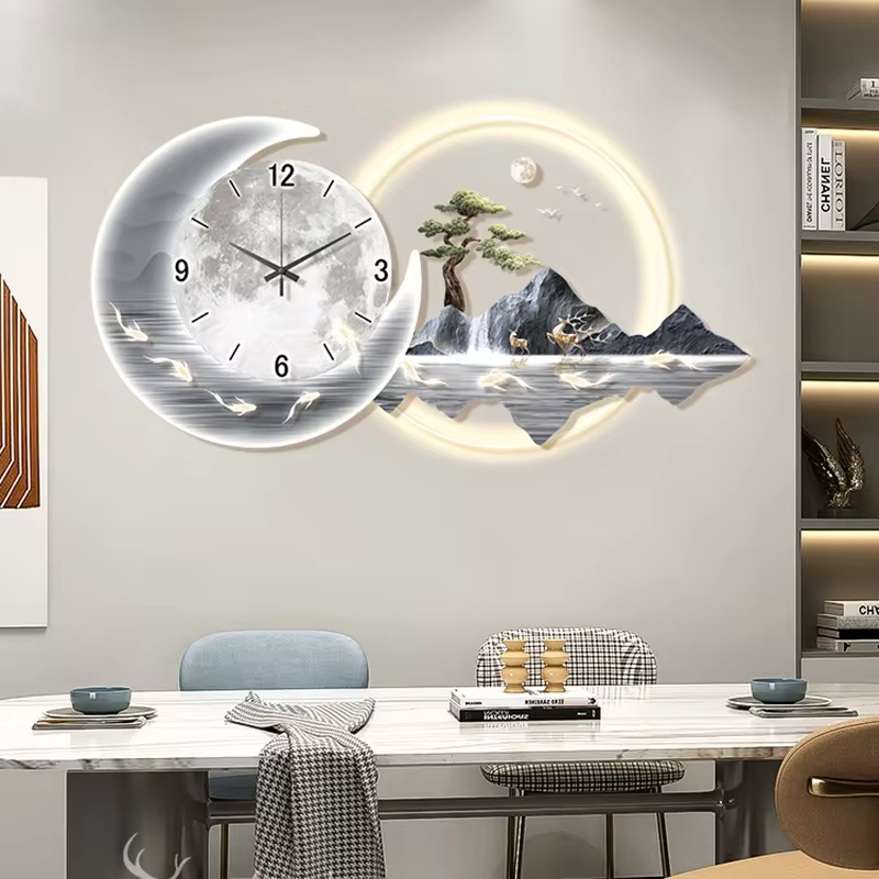 Fashion Luxury Clock Wall Chin – Lighting Home Decor Wall Clocks recenzja i cena