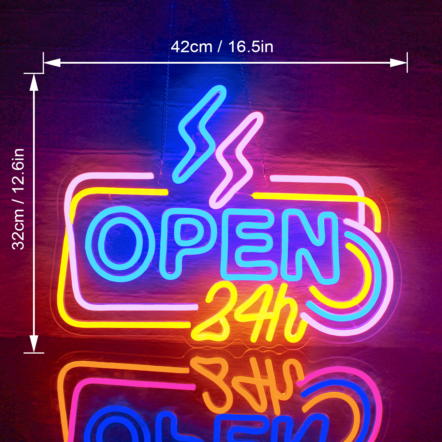 Open 24 Hours Neon Led Sign Di – Decor Lighting Opening Hours recenzja i cena