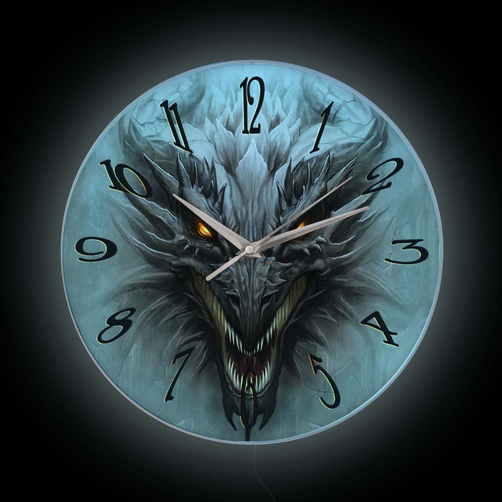 Gothic Evil Dragon Head Lumino – Lighting Home Decor Wall Clocks recenzja i cena