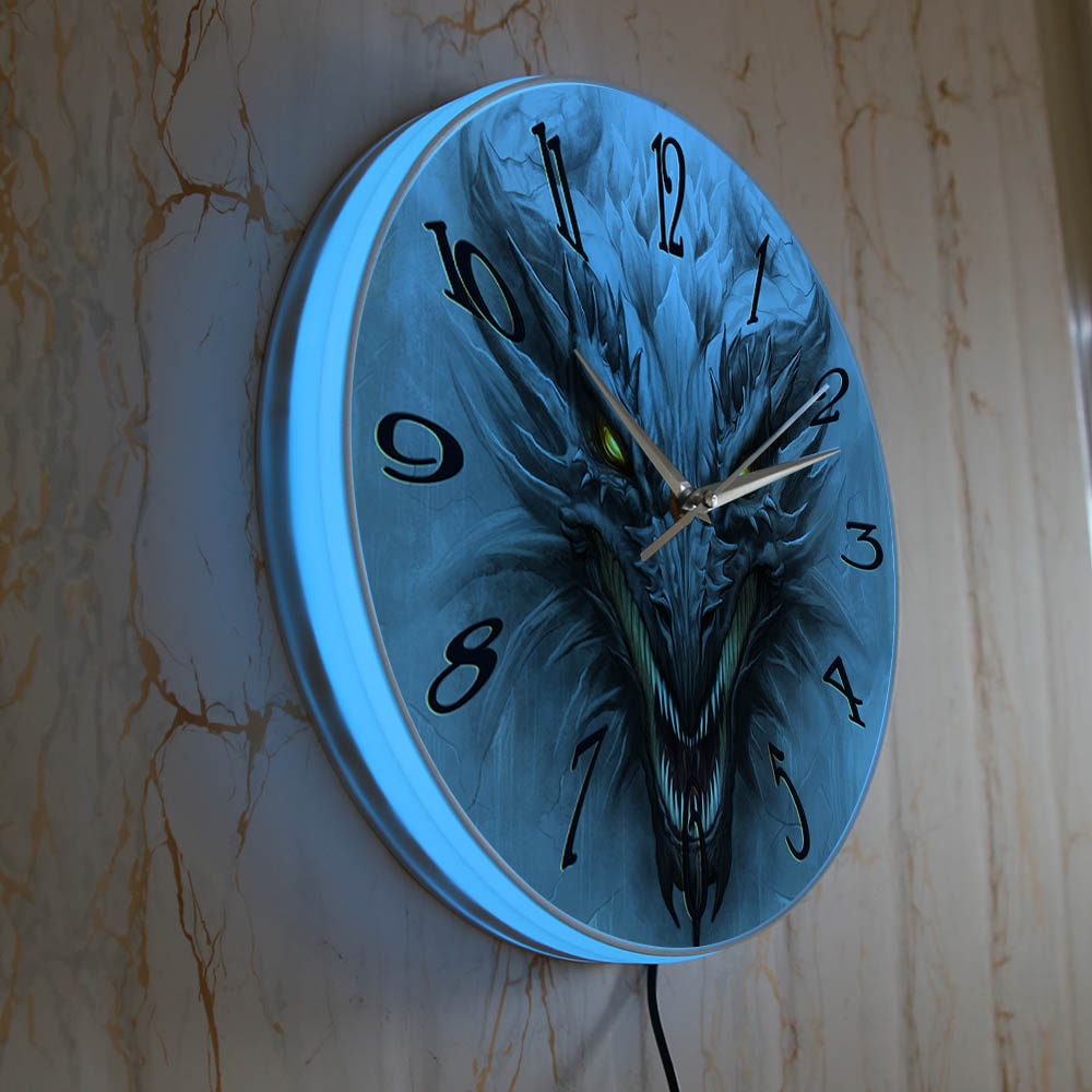 Gothic Evil Dragon Head Lumino – Lighting Home Decor Wall Clocks recenzja i cena