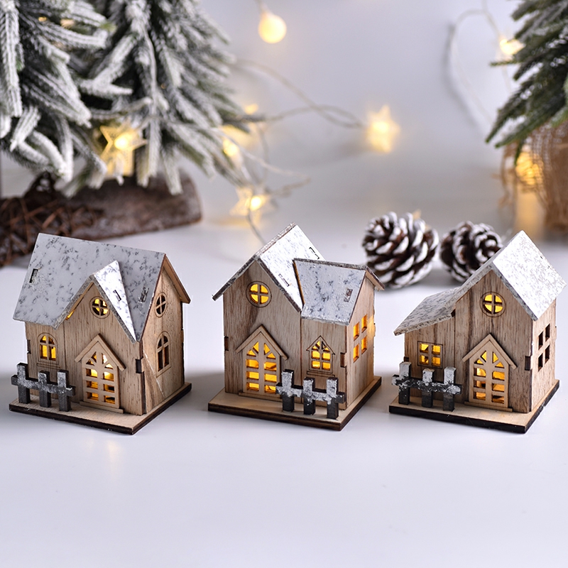 Christmas LED Light Wooden Hou – Home Decor Lighting Tree recenzja i cena