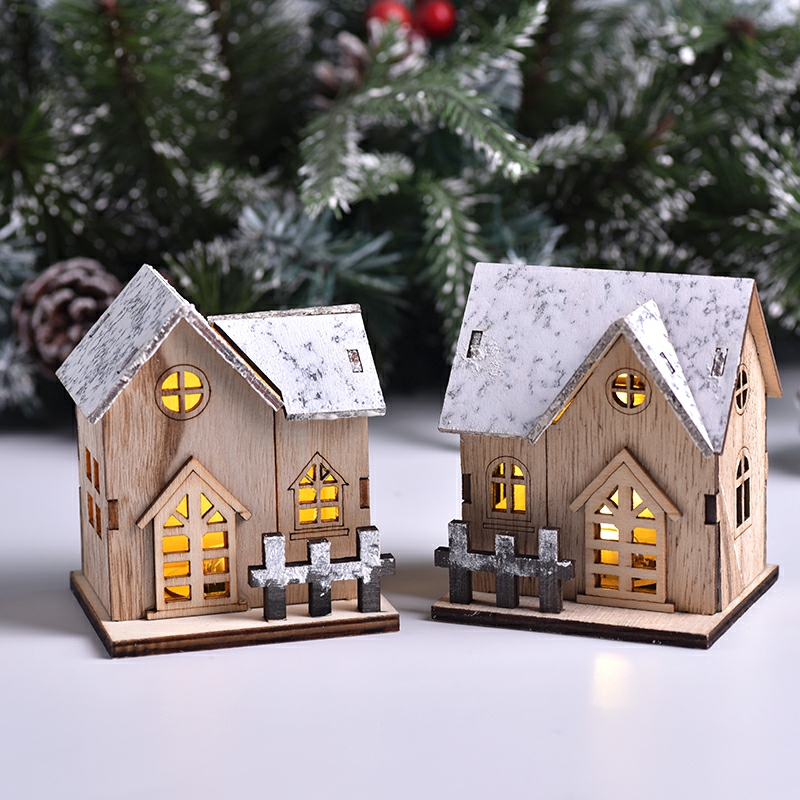 Christmas LED Light Wooden Hou – Home Decor Lighting Tree recenzja i cena