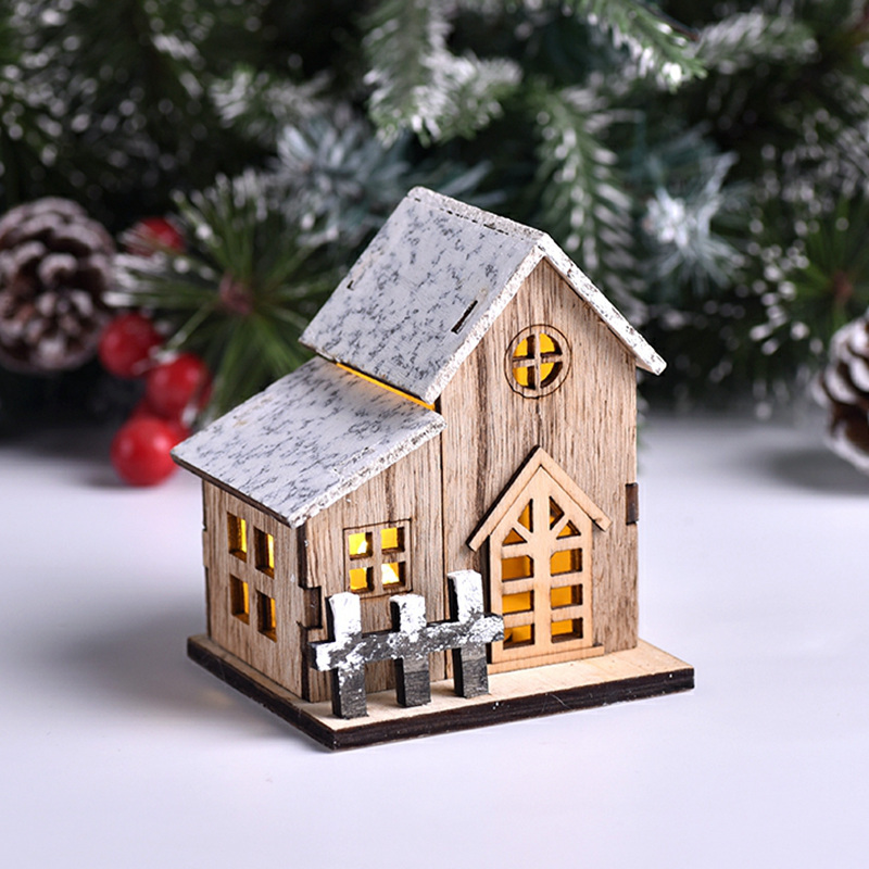 Christmas LED Light Wooden Hou – Home Decor Lighting Tree recenzja i cena