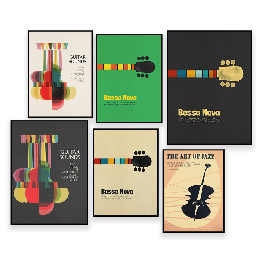 Bossa Nova Poster, Jazz Print, – Nova Decor & Lighting Juletrelys recenzja i cena