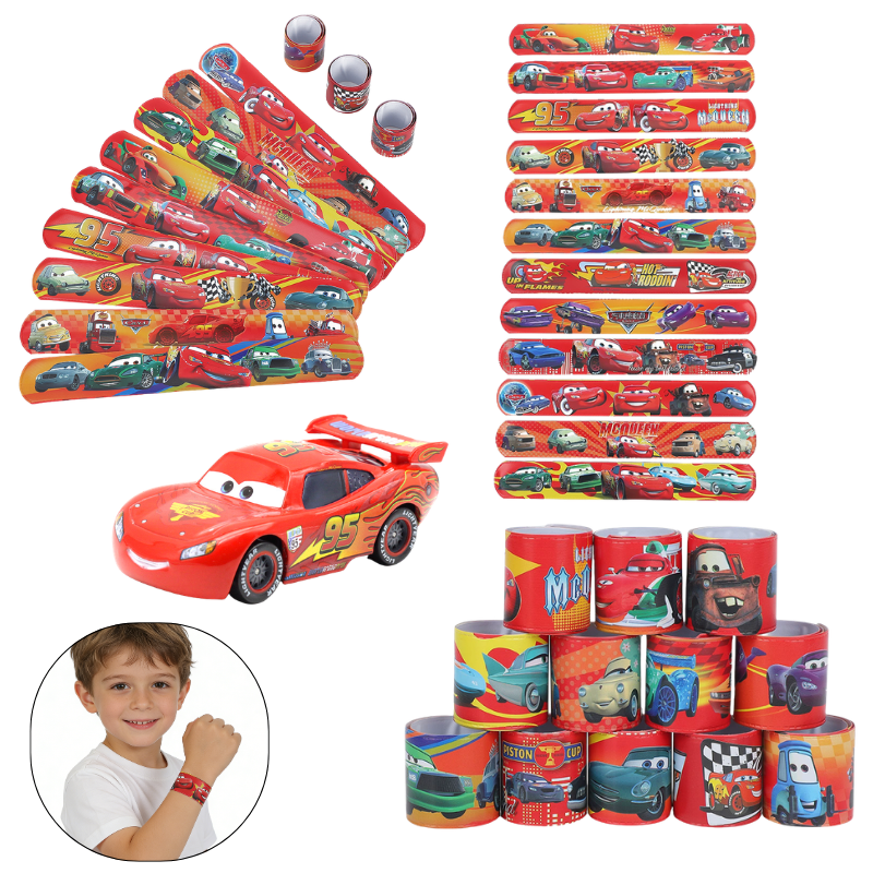 @NEW12/36pcs Cars Slap Bracele – Lighting Mcqueen Birthday Decor recenzja i cena