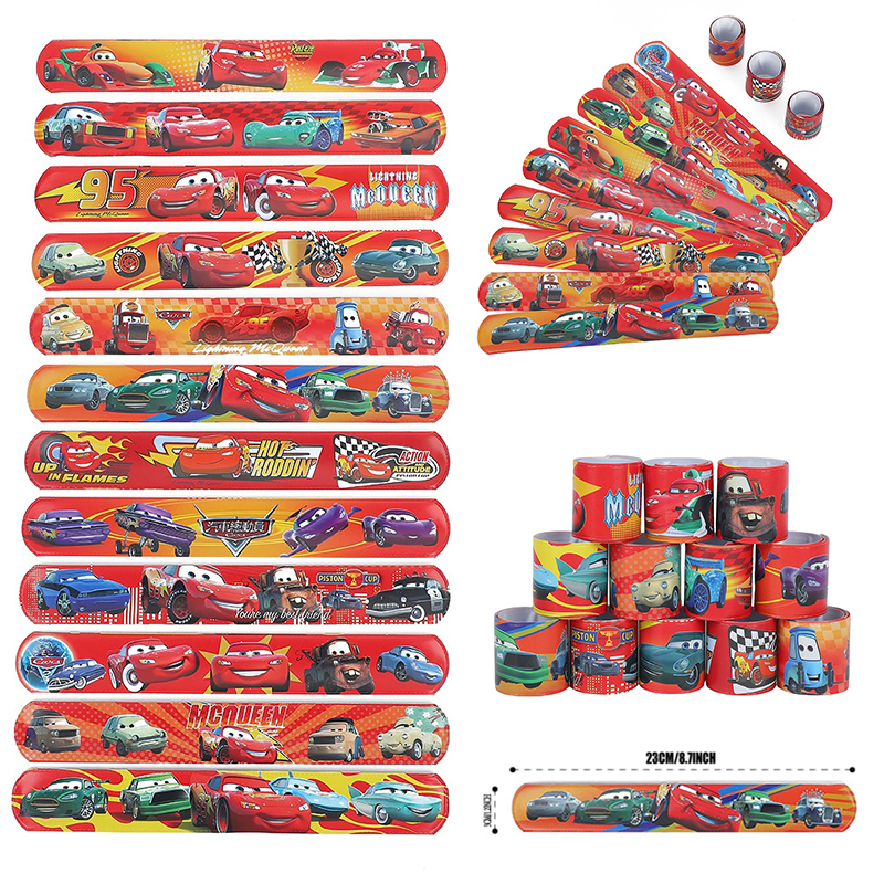 @NEW12/36pcs Cars Slap Bracele – Lighting Mcqueen Birthday Decor recenzja i cena
