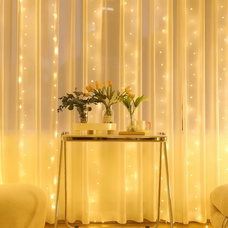 300/600 LED Battery-Operated F – Fairy Light Curtain recenzja i cena