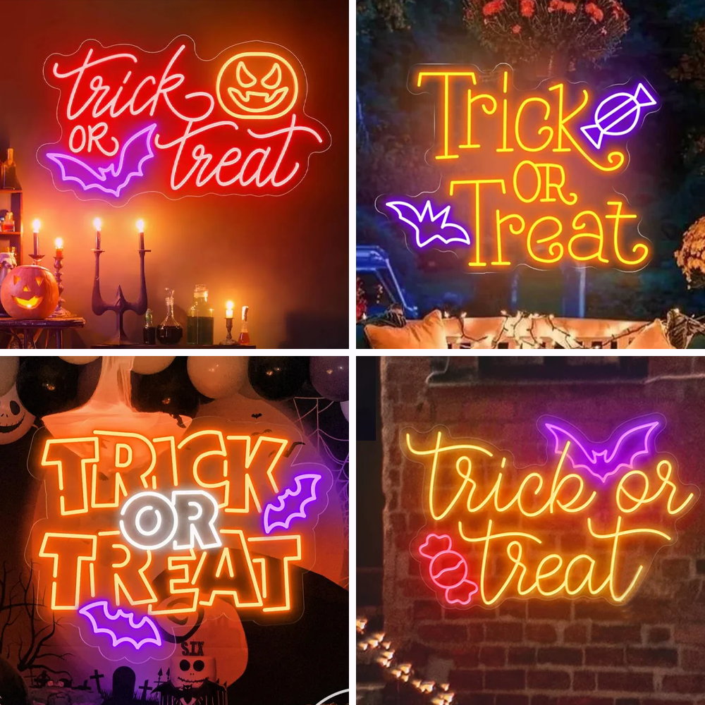 Trick Or Treat Neon Led Sign H – Home Decor Lighting Tricks recenzja i cena