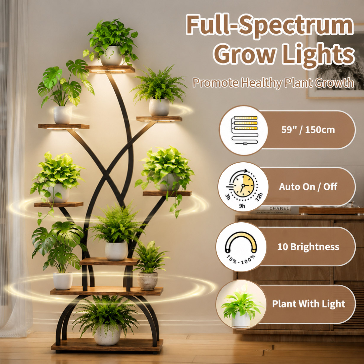 Indoor Plant Stand with Grow L – Lighting Decor Photos recenzja i cena