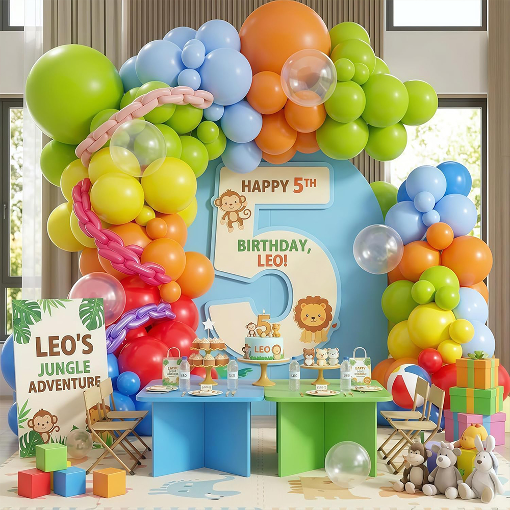 Neon Balloon set Rainbow Pool  – Orange Lighting Decor recenzja i cena