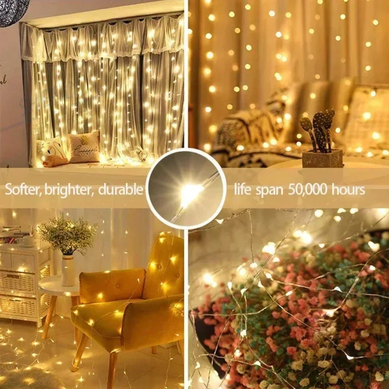 6x3M/3x3m Curtain Garland on T – Fairy Light Curtain recenzja i cena