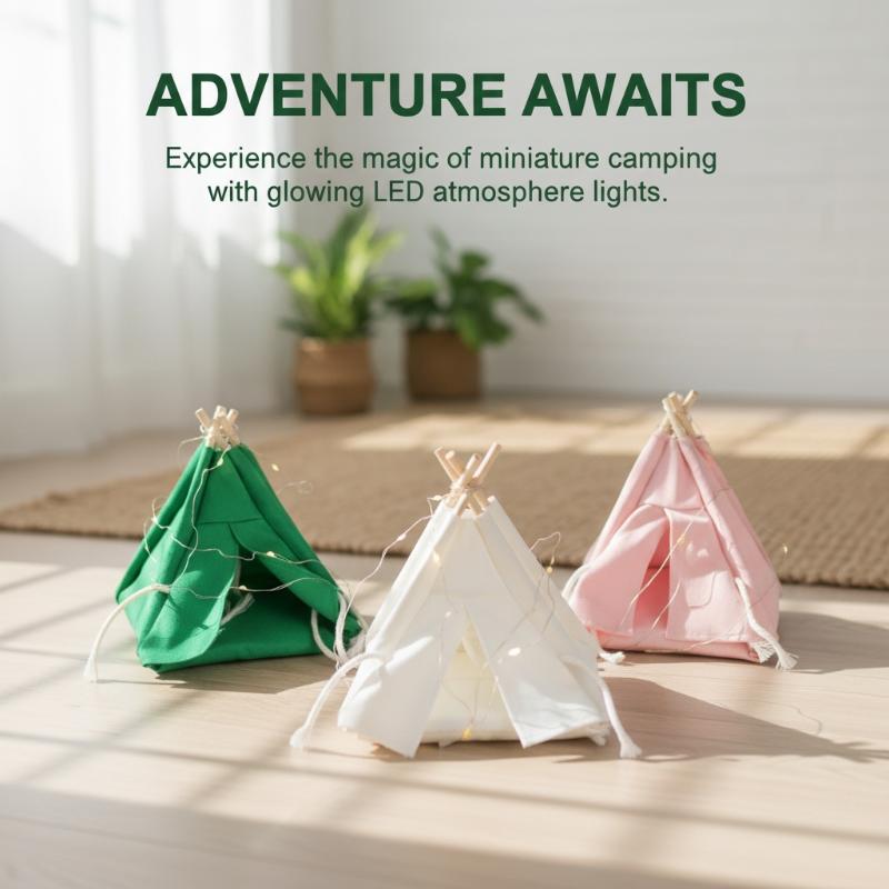 1/12 Dollhouse Mini Tent Model – Lighting Decor Photos recenzja i cena