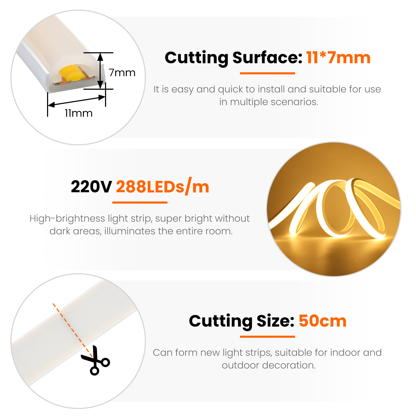 COB LED Strip 220V Dimmable EU – Decor Lighting Uk recenzja i cena