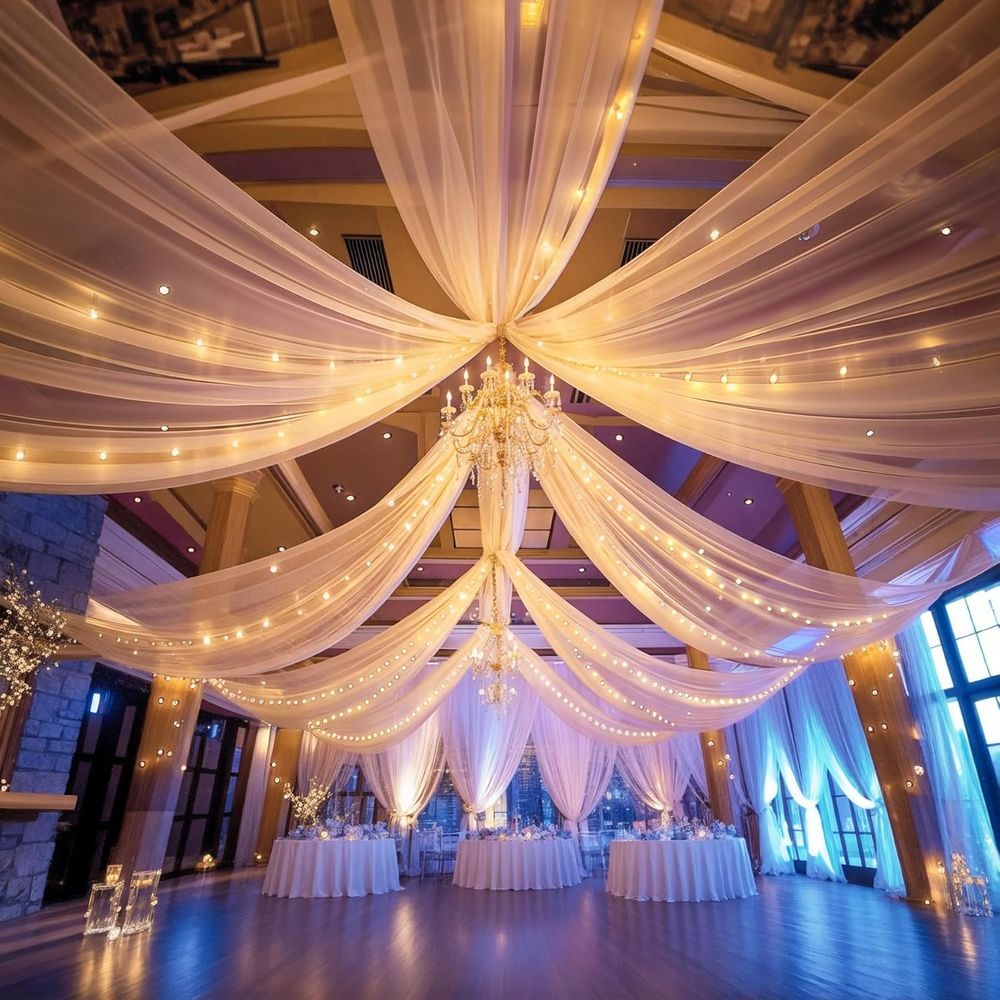 6 Panels Champagne Ceiling Dra – Lighting Decor Photos recenzja i cena