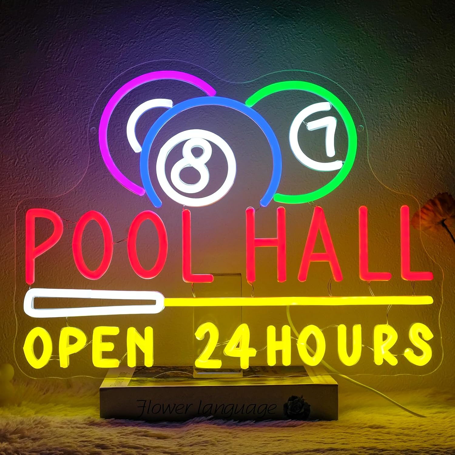Pool Hall Open 24 Hours Neon S – Decor Lighting Opening Hours recenzja i cena