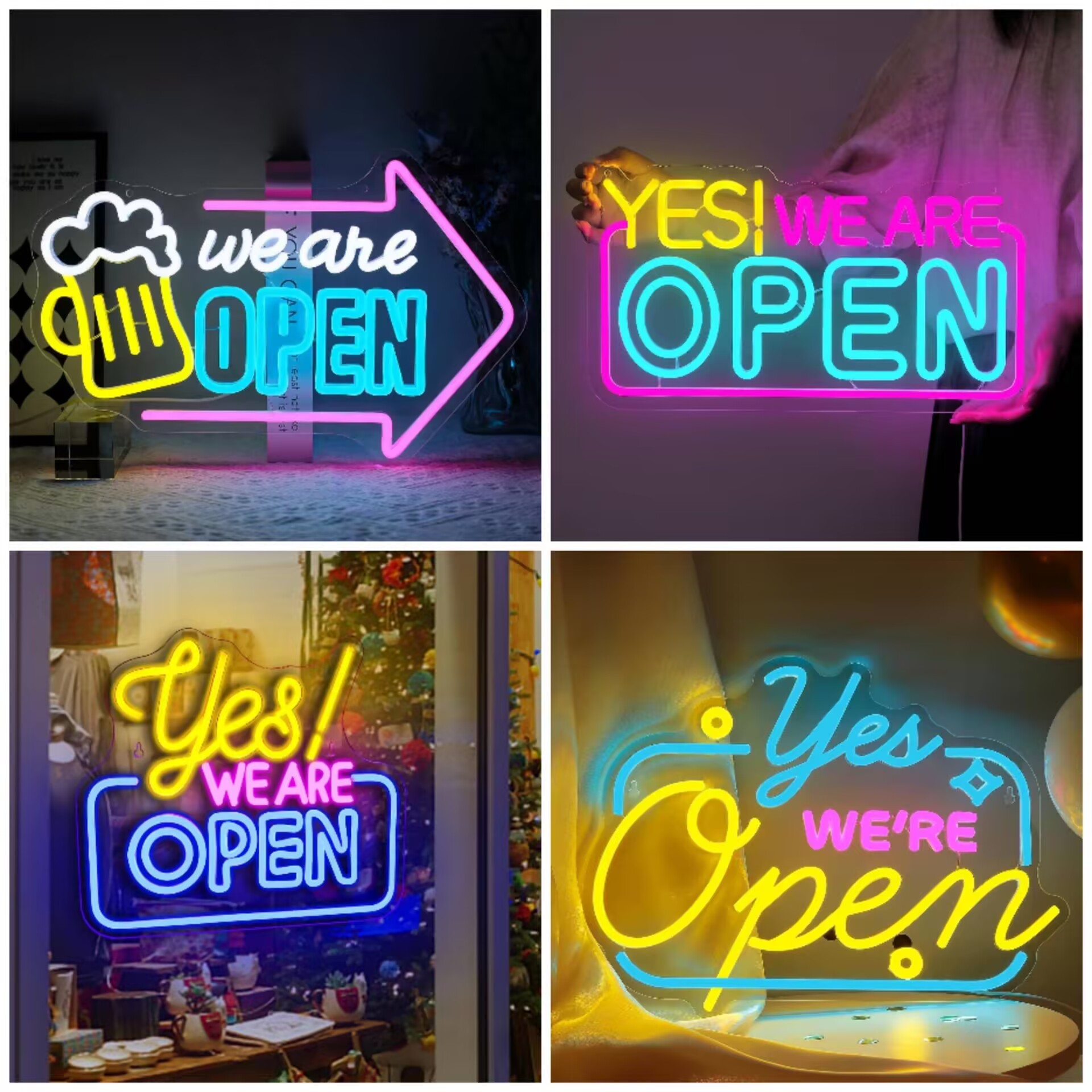 Colorful Yes We Are Open LED N – Decor Lighting Opening Hours recenzja i cena
