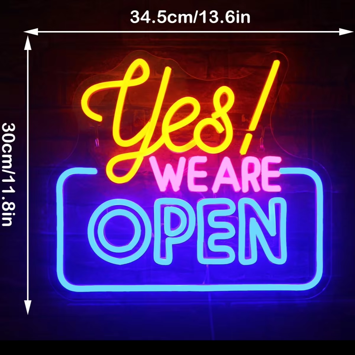 Colorful Yes We Are Open LED N – Decor Lighting Opening Hours recenzja i cena