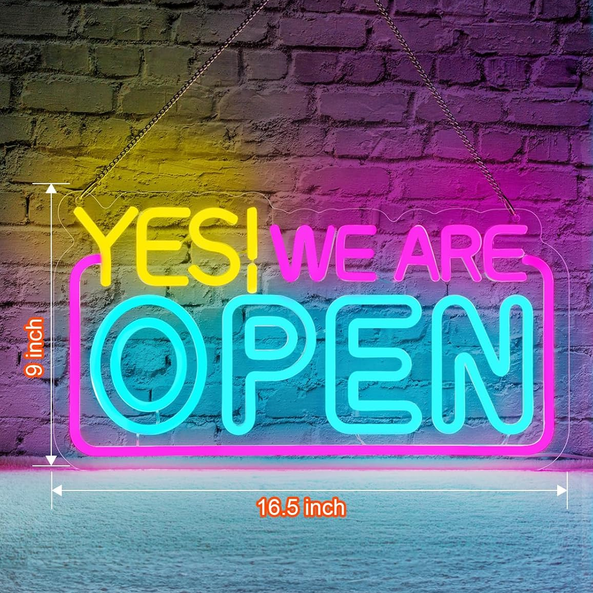 Colorful Yes We Are Open LED N – Decor Lighting Opening Hours recenzja i cena