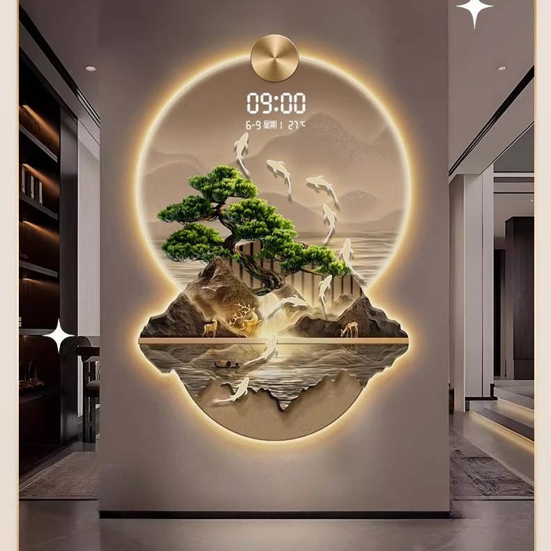 Modern Background Landscape Pa – Lighting Home Decor Wall Clocks recenzja i cena