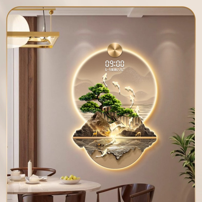 Modern Background Landscape Pa – Lighting Home Decor Wall Clocks recenzja i cena