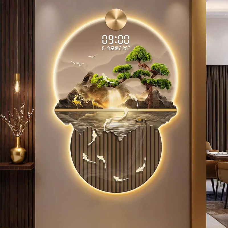 Modern Background Landscape Pa – Lighting Home Decor Wall Clocks recenzja i cena