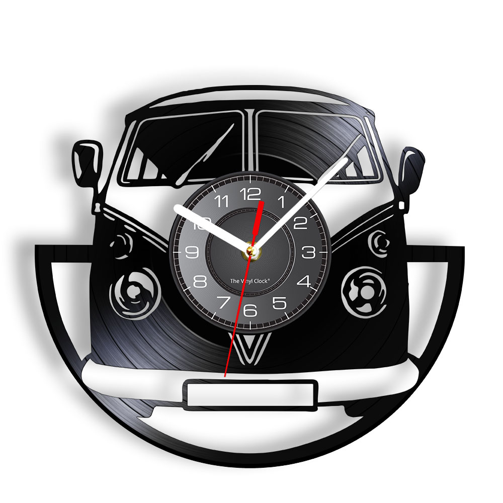 Minibus Vintage Vinyl Record W – Lighting Home Decor Wall Clocks recenzja i cena