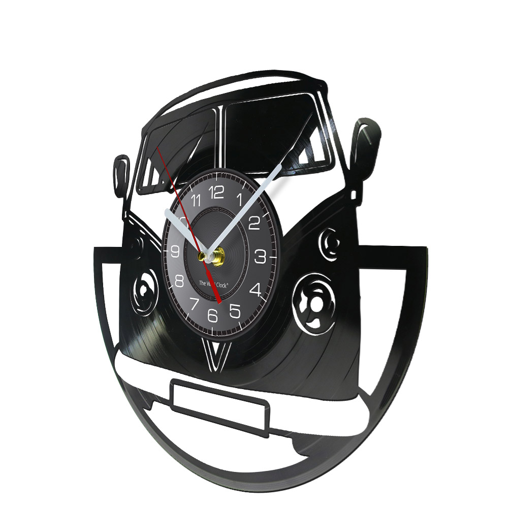Minibus Vintage Vinyl Record W – Lighting Home Decor Wall Clocks recenzja i cena